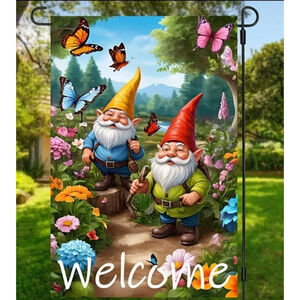 Welcome Garden Flag, 18 inch/45cm, Multicolor